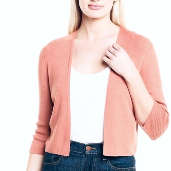 Lafayette 148 Blouse Orange/Pink Cardigan | Size S - Picture 4 of 5